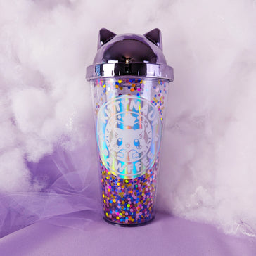 Kittynaut Pawfee Tumbler -- Metallic Black