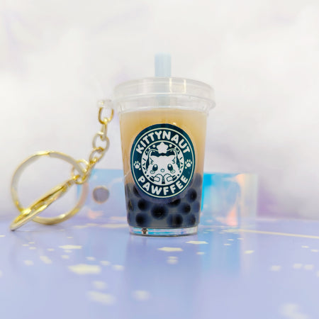 Kittynaut Pawfee Bubble Boba Tea Keychains - Version 2