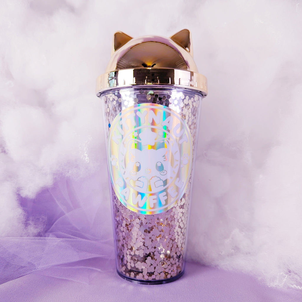 Kittynaut Pawfee Tumbler -- Metallic Gold