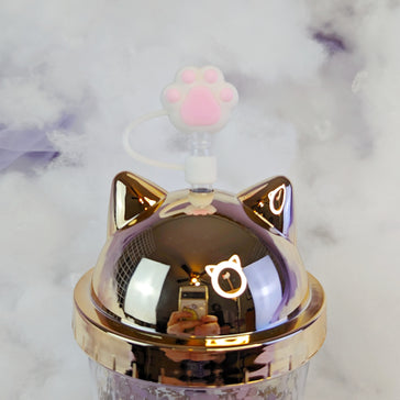 Paw Straw Topper for Tumbler - White