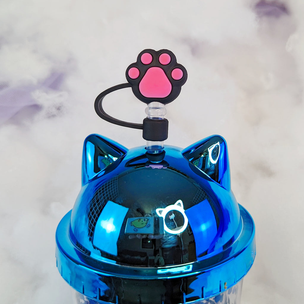 Paw Straw Topper for Tumbler - Black