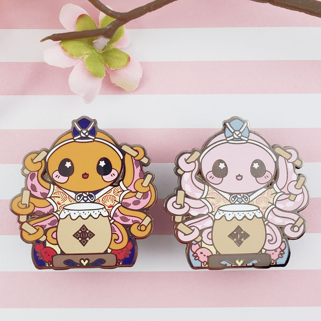 Taiko Octopus: Girl's Day Animal Enamel Pins - Kittynaut