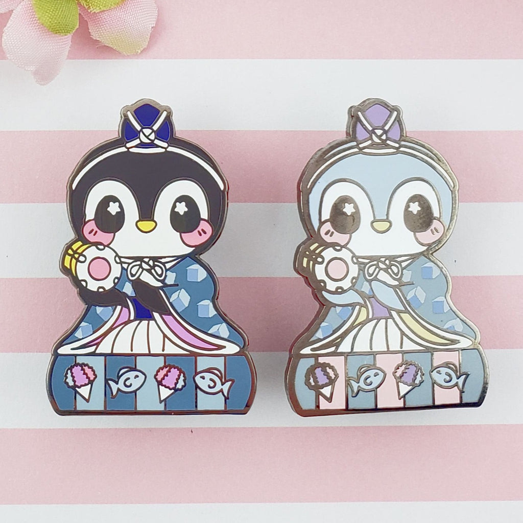 Drummer Penguin: Girl's Day Animal Enamel Pins - Kittynaut