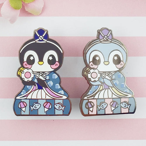 Drummer Penguin: Girl's Day Animal Enamel Pins - Kittynaut