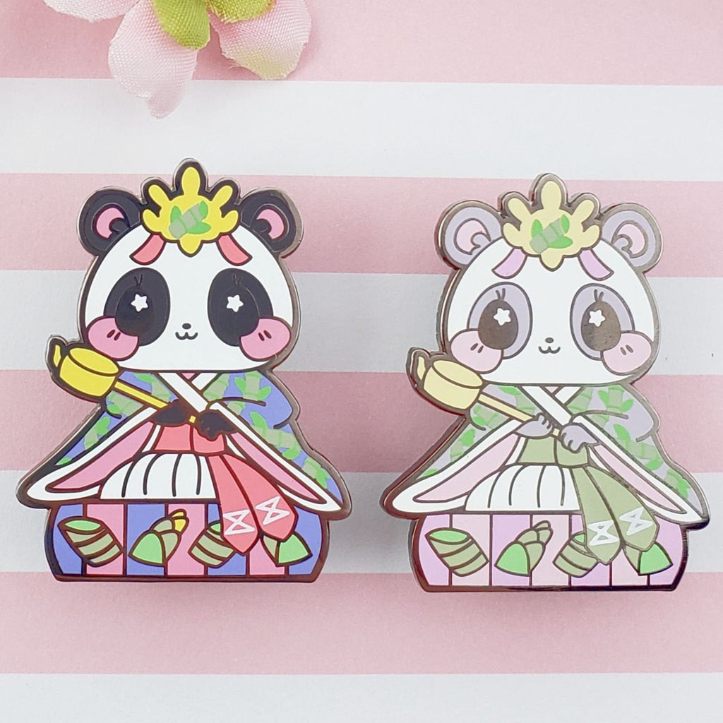 Lady Panda: Girl's Day Animal Enamel Pins - Kittynaut