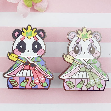 Lady Panda: Girl's Day Animal Enamel Pins - Kittynaut