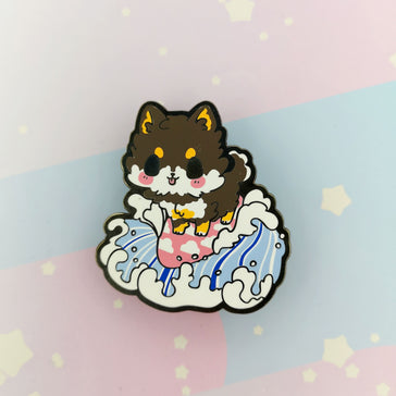 Surfin' Pupper Hard Enamel Pin - Kittynaut