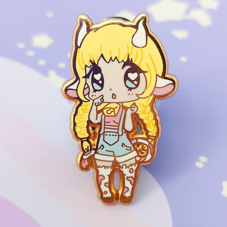 Monster Girls -- Strawberry Minotaur -- Hard Enamel Pin