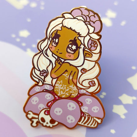 Monster Girls -- Winter Carnivorous Plant -- Hard Enamel Pin