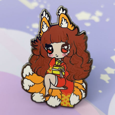 Monster Girls -- Red Kitsune -- Hard Enamel Pin - Kittynaut