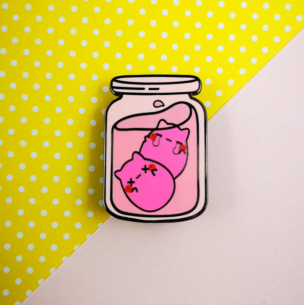 Pickled Eggs In Jar - Egg Kitties  - Hard Enamel Pins Series - Kittynaut