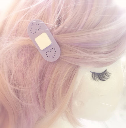 Pastel Bandaid Hair Clips - Kittynaut