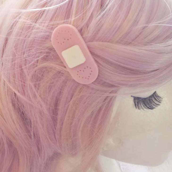 Pastel Bandaid Hair Clips - Kittynaut