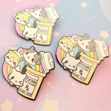 Purrzac - Kawaii Medical Pins Series - Hard Enamel Pins - Kittynaut