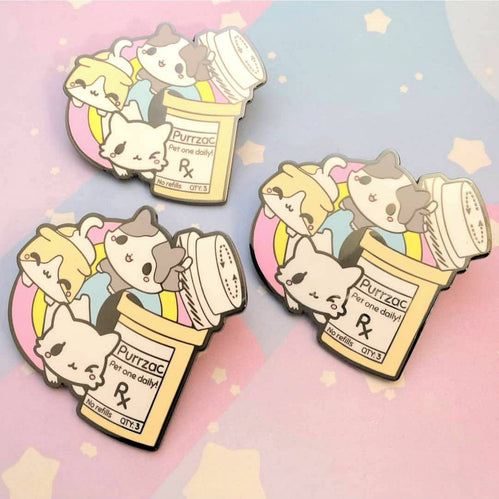 Purrzac - Kawaii Medical Pins Series - Hard Enamel Pins - Kittynaut