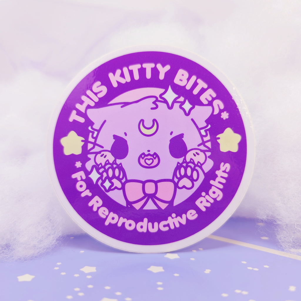 Reproductive Rights Kitty -- Fundraiser Stickers