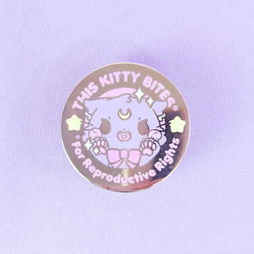 Bite for Rights Kitty -- Fundraiser Enamel Pin