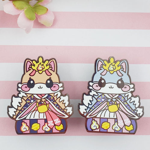 Lady Kitsune: Girl's Day Animal Enamel Pins - Kittynaut
