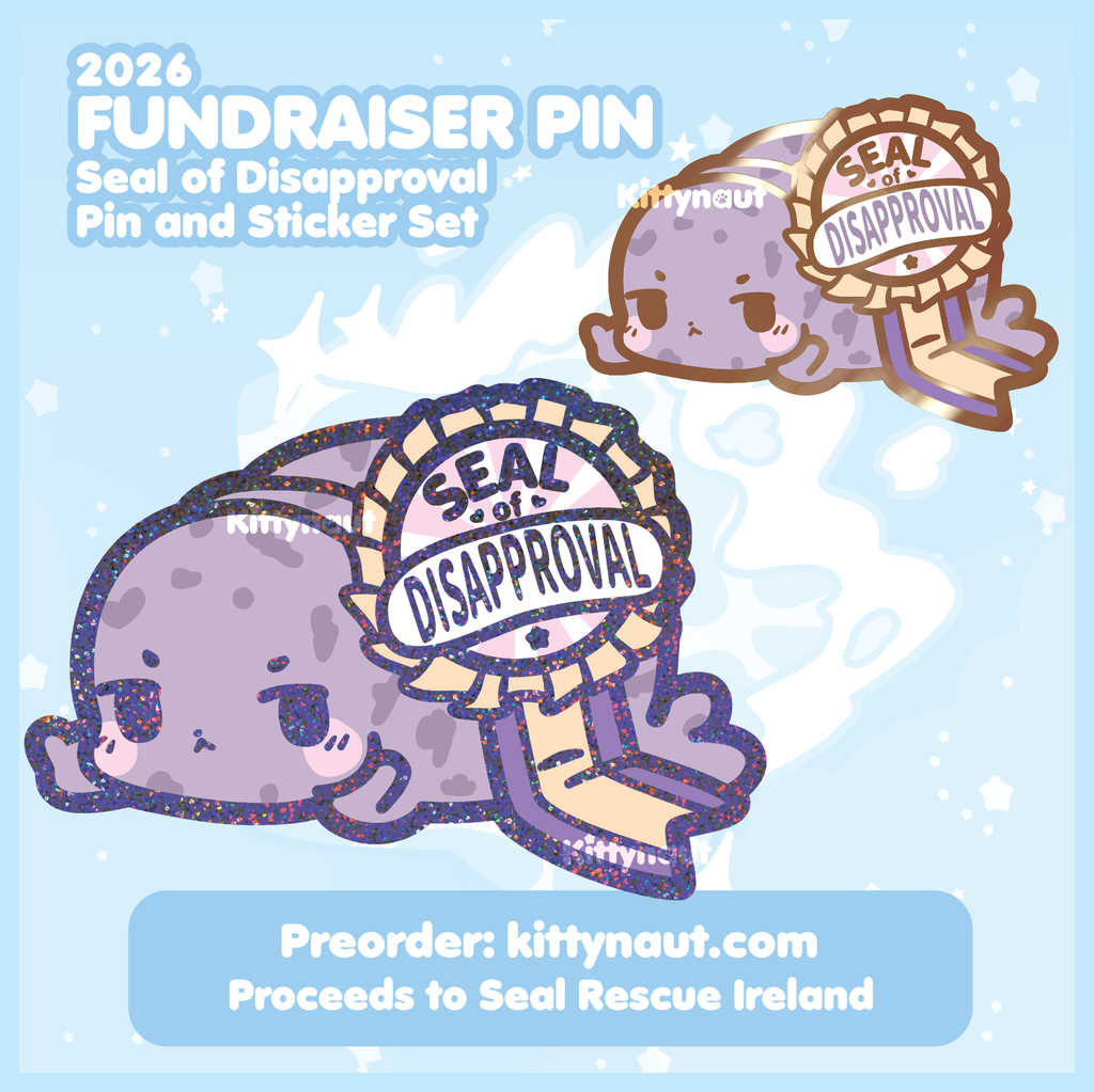 FUNDRAISER: Seal of Disapproval -- Enamel Pins and Stickers