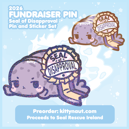 FUNDRAISER: Seal of Disapproval -- Enamel Pins and Stickers
