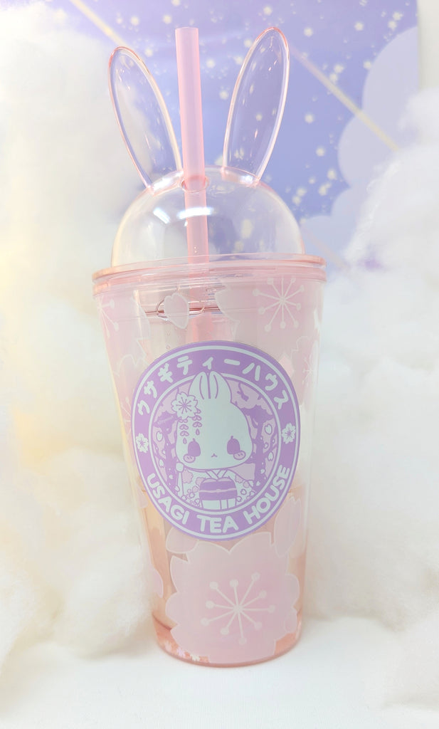 Usagi Teahouse Tumbler v2.0 -- Daytime Sakura Viewing - Pink