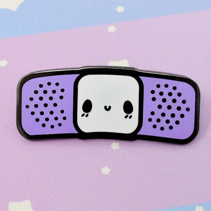 Lilac Bandaid Buddy - Hard Enamel Pin - Kawaii Medical Pins Series