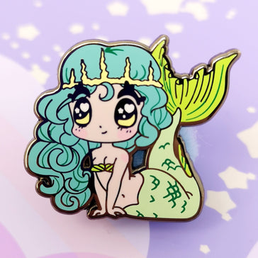 Monster Girls -- Seaweed Mermaid -- Hard Enamel Pin - Kittynaut