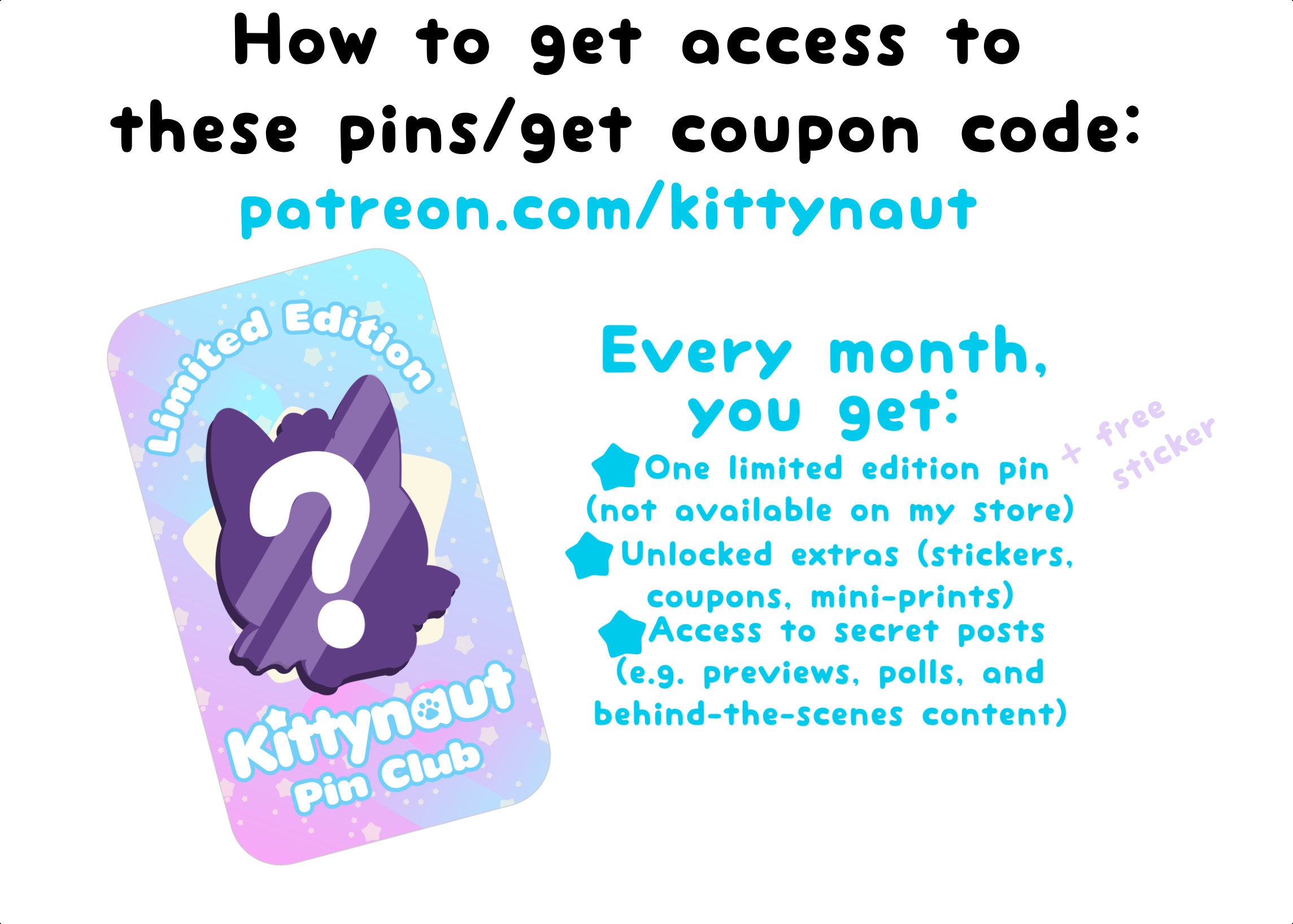 Secret Sticker Shop - Thru March 2020 - Kittynaut