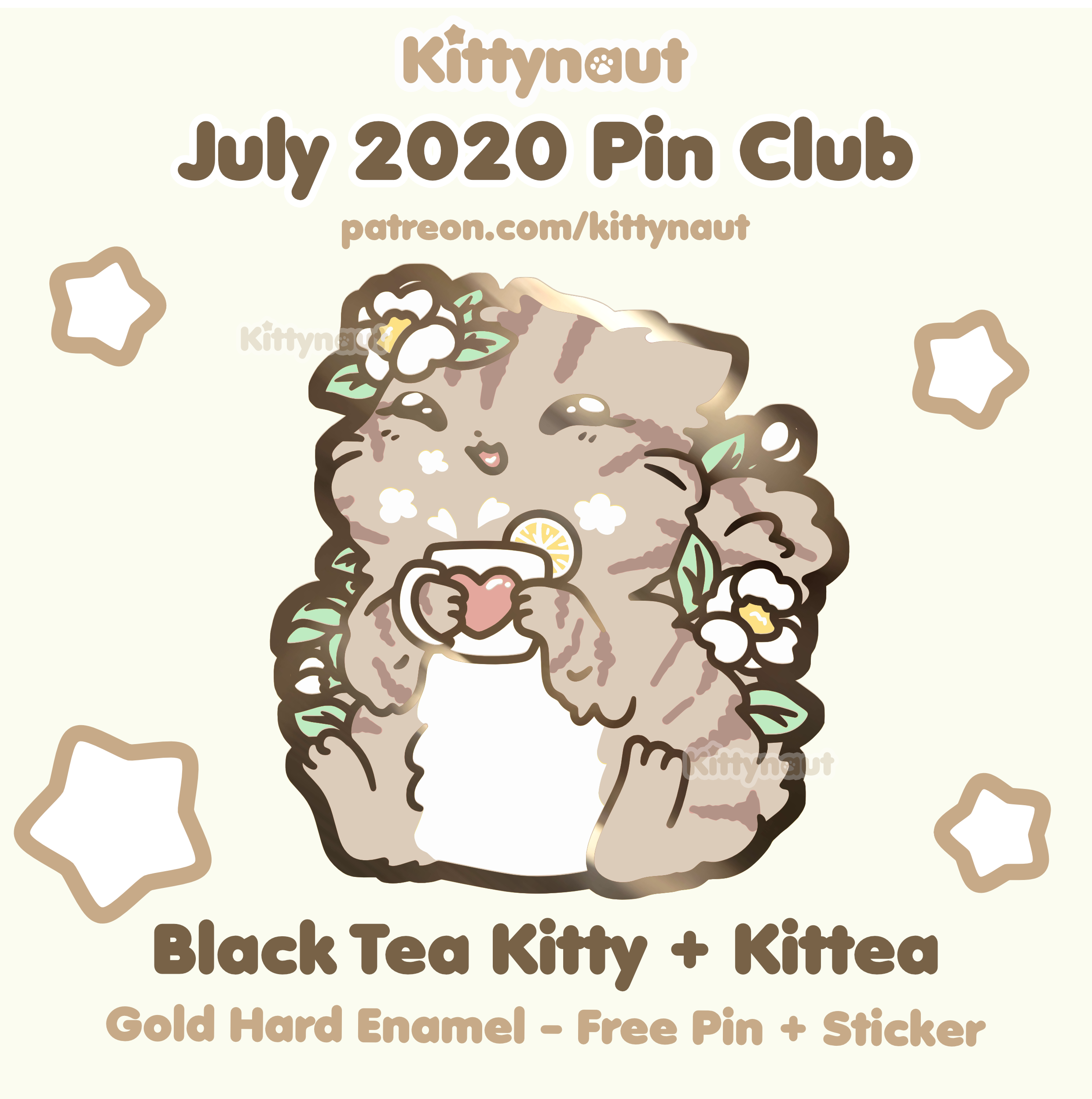 Secret Shop - July 2020 - Black Tea Kitty - Kittynaut